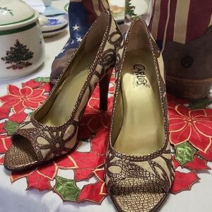 Carlos Peep-Toe Heels